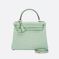 Matte Alligator Leather Handbag